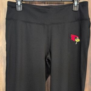 Sport-Tek Black Leggings with Red Redbird Logo Accent M          P281